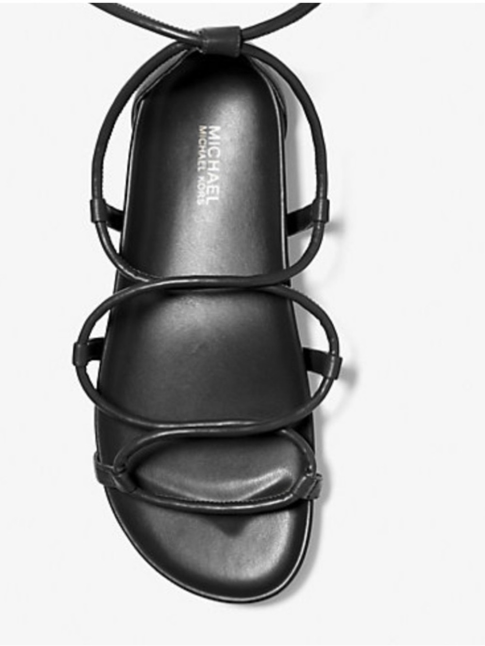 Michael Kors Black Multi-Strap Leather Sandal